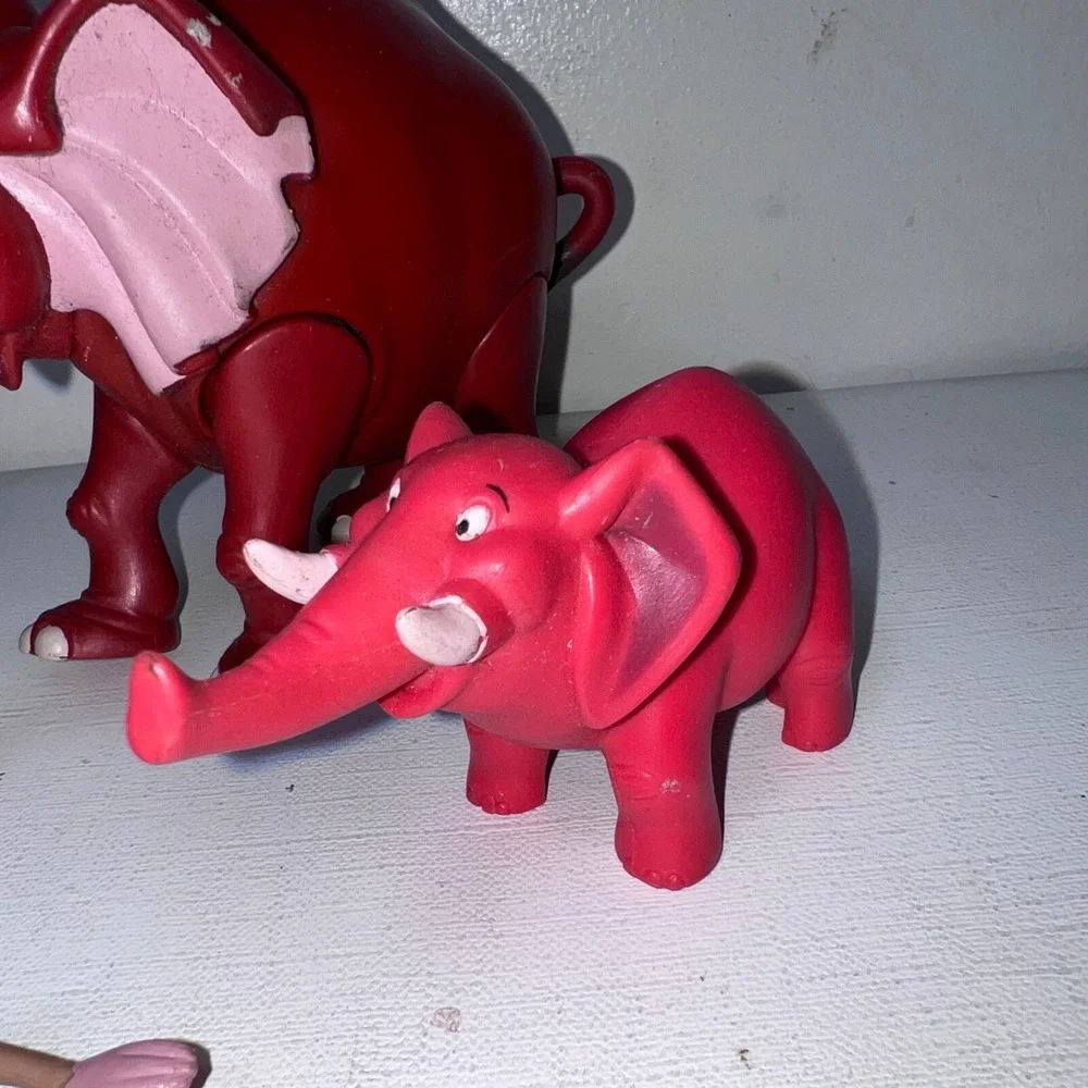 Vtg Disney Tarzan Figure Lot Tantor Elephant Terk Rhino 1999 Action Cake Topper